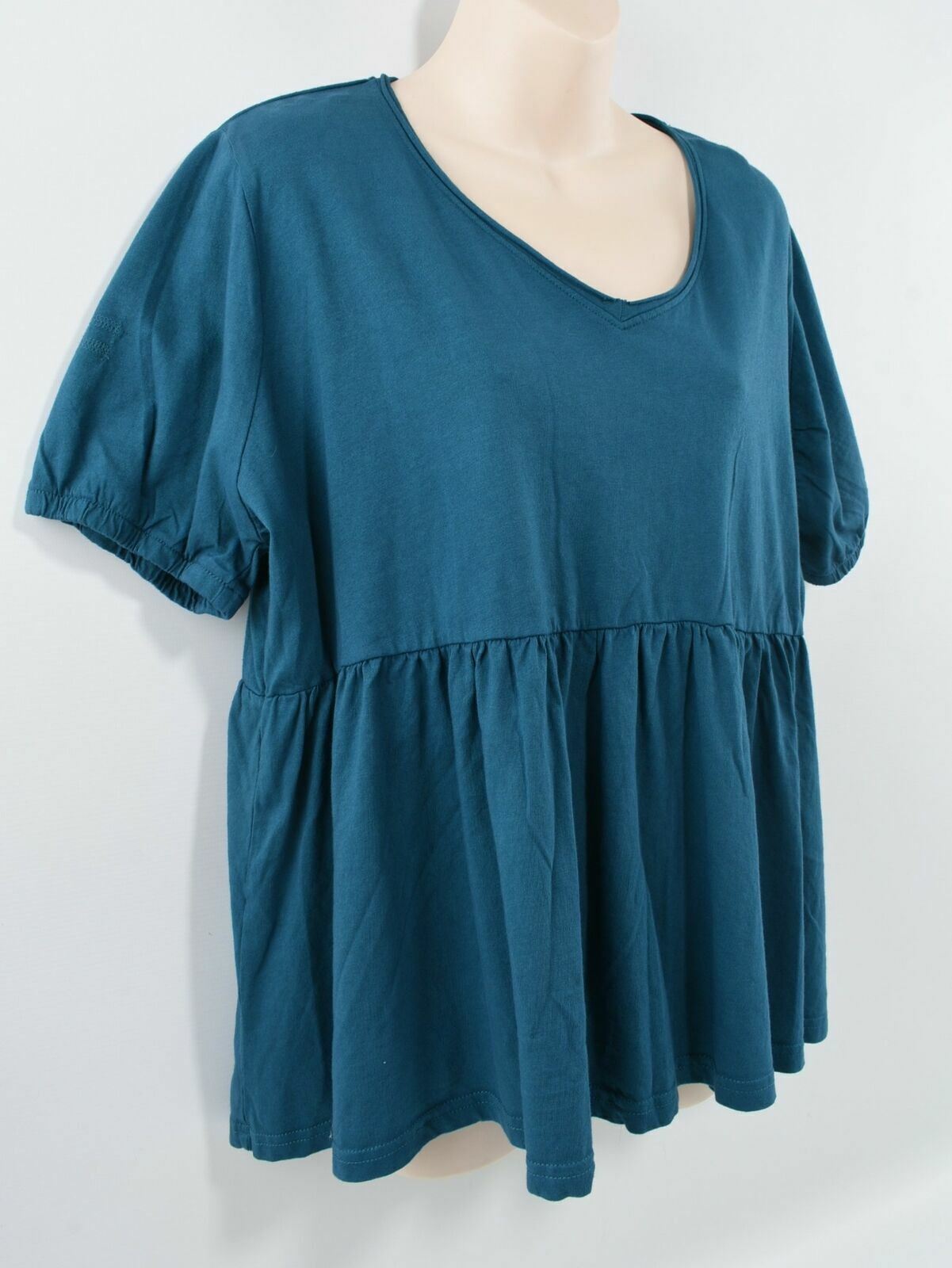 SALTROCK Women's 'Telsen' Blue V-Neck Tunic Style T-Shirt- Size UK 8