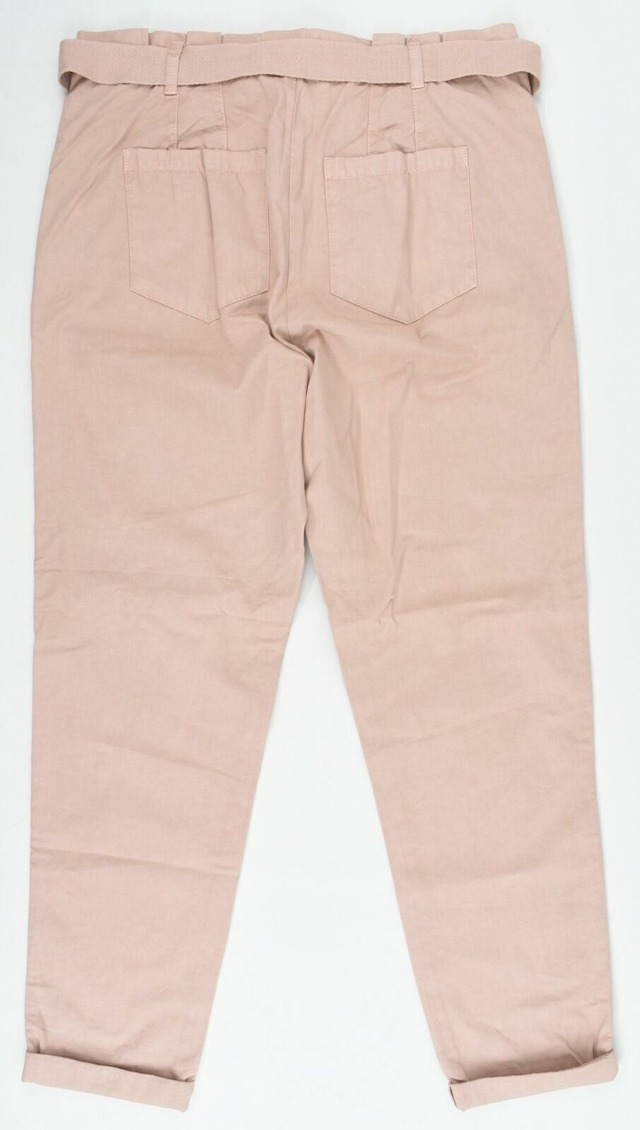 NEXT Women's Light Brown Relaxed Fit Trousers- UK 12R