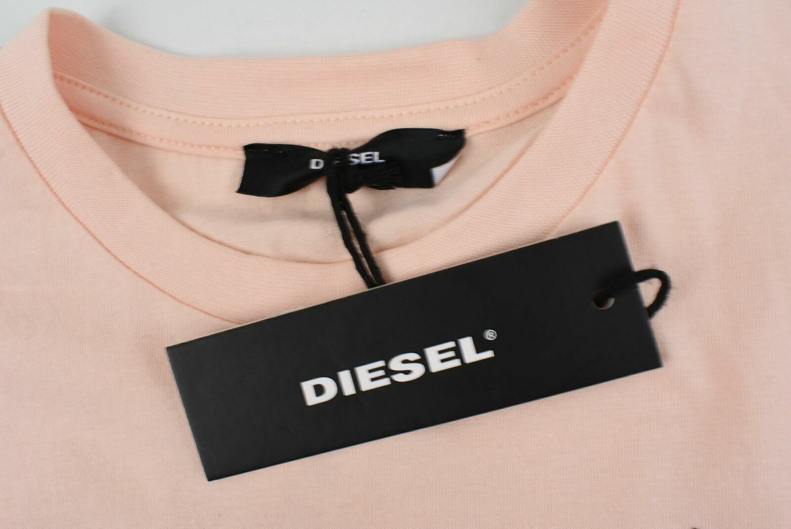 DIESEL Women's Pink Round Collar T-Shirt with graphic print- Size XS