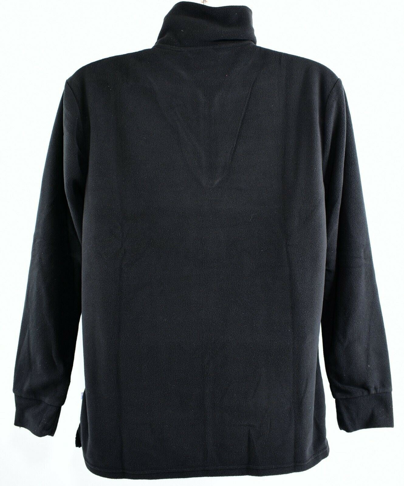 MANBI Men's Microfleece Zip Neck Sweatshirt Top, Black, size M