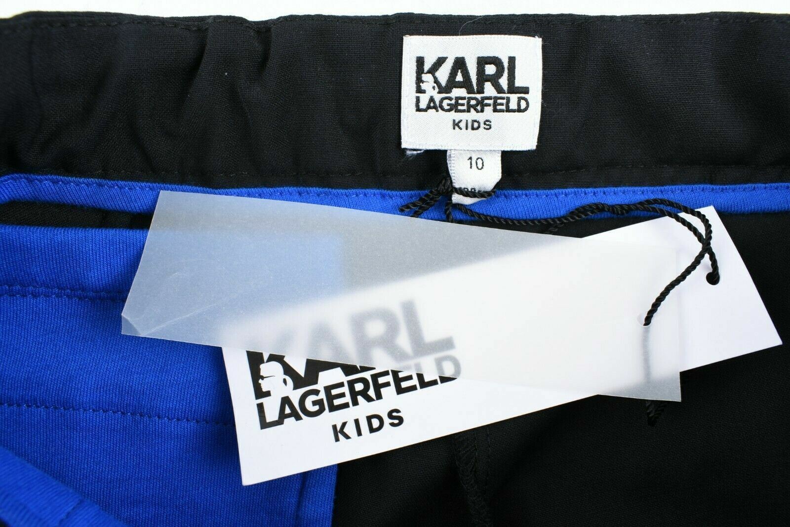 KARL LAGERFELD Girls' Kids' Black Wool Blend Shorts, size 10 years