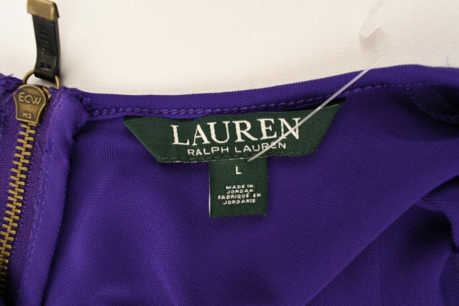 LAUREN RALPH LAUREN Womens 3/4 Sleeve Top, Violet, size LARGE