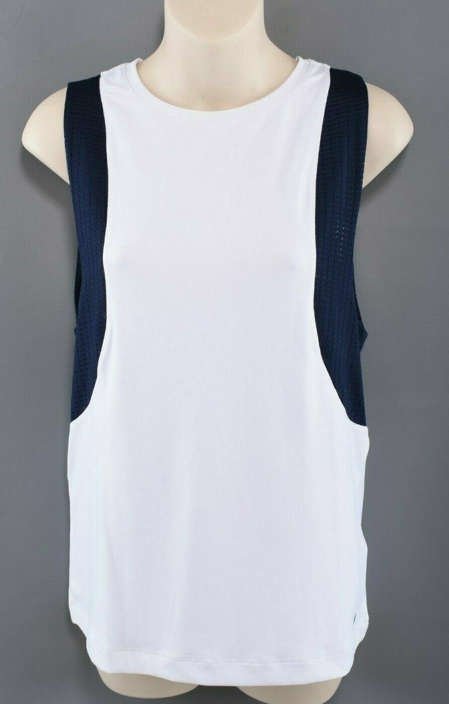 TOMMY HILFIGER Women's ROSALIE Performance Tank Top, White/Navy, size XS