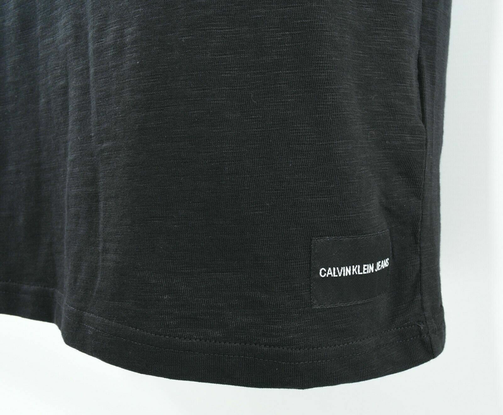 CALVIN KLEIN JEANS Men's Button Neck T-shirt, Black, size S