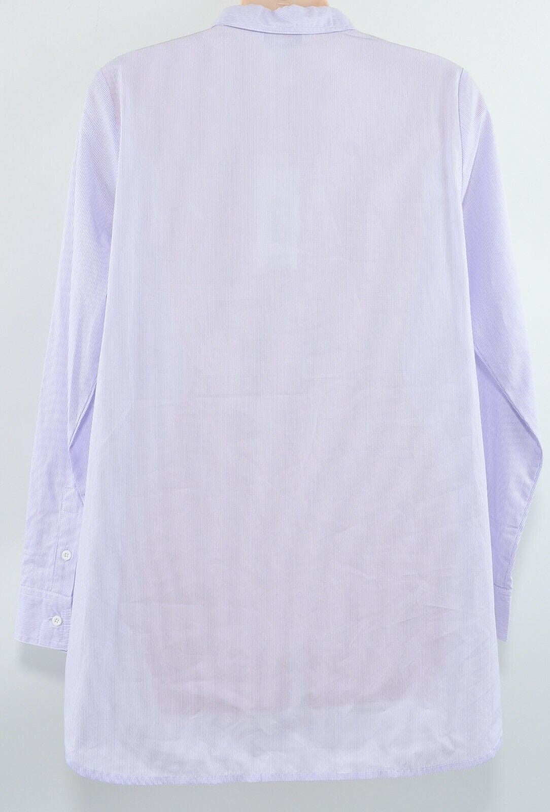 FARHI by NICOLE FARHI Women's Fine Stripe Half Shirt, White/Purple, size UK 10