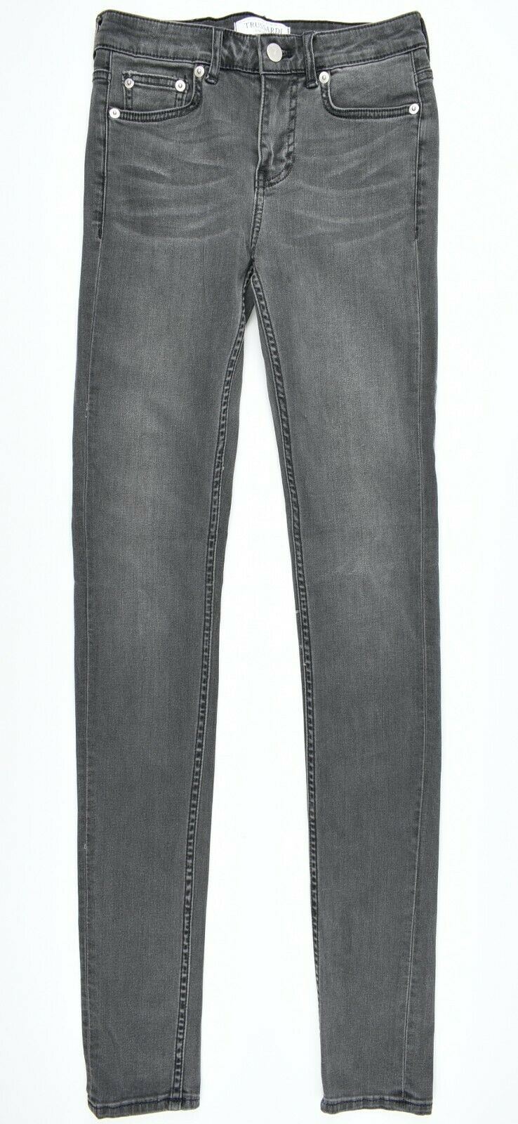 TRUSSARDI Women's Super Skinny Jeans, Dark Grey, size W24 L34