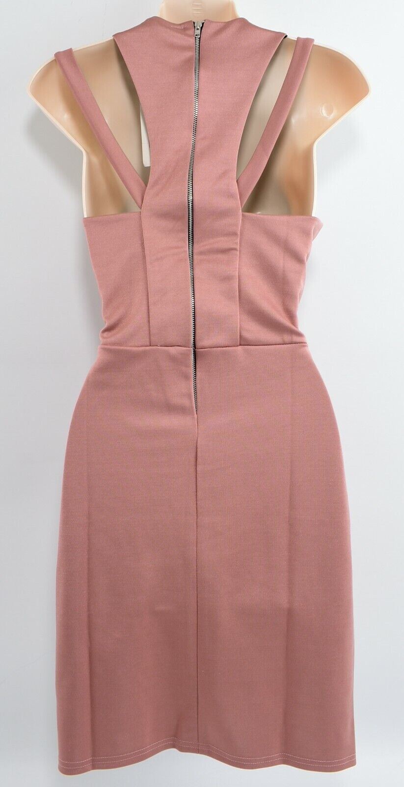 MISS SELFRIDGE Women's Shoulder Cut-Out Pencil Dress, Dusty Pink, size UK 12