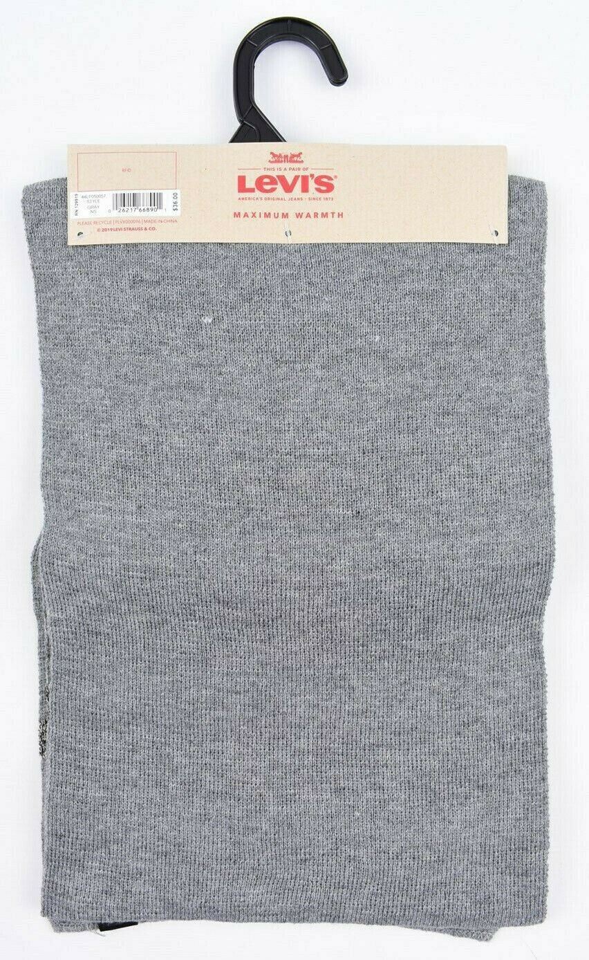 LEVI'S Women's 2-pc Knitted Winter Set, Scarf + Beanie Hat, Grey