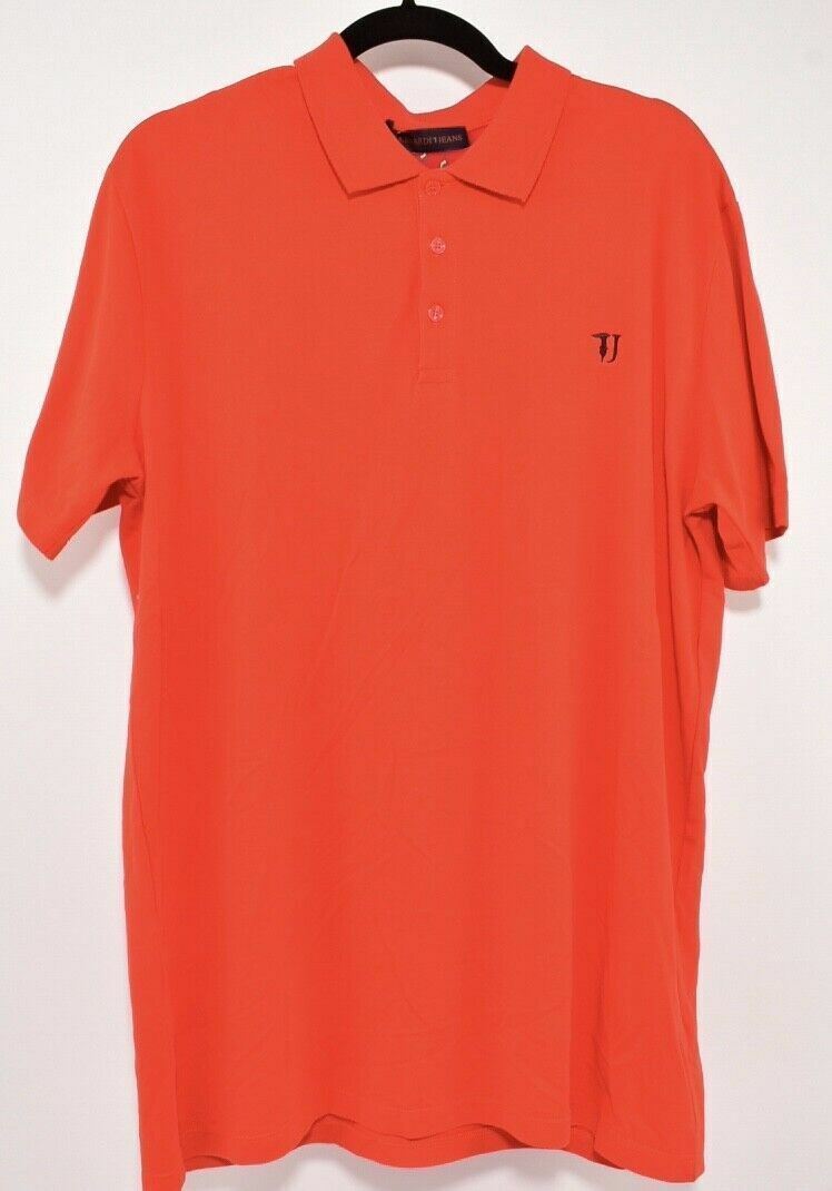 TRUSSARDI JEANS Men's Short Sleeve Red Polo Shirt, size XL