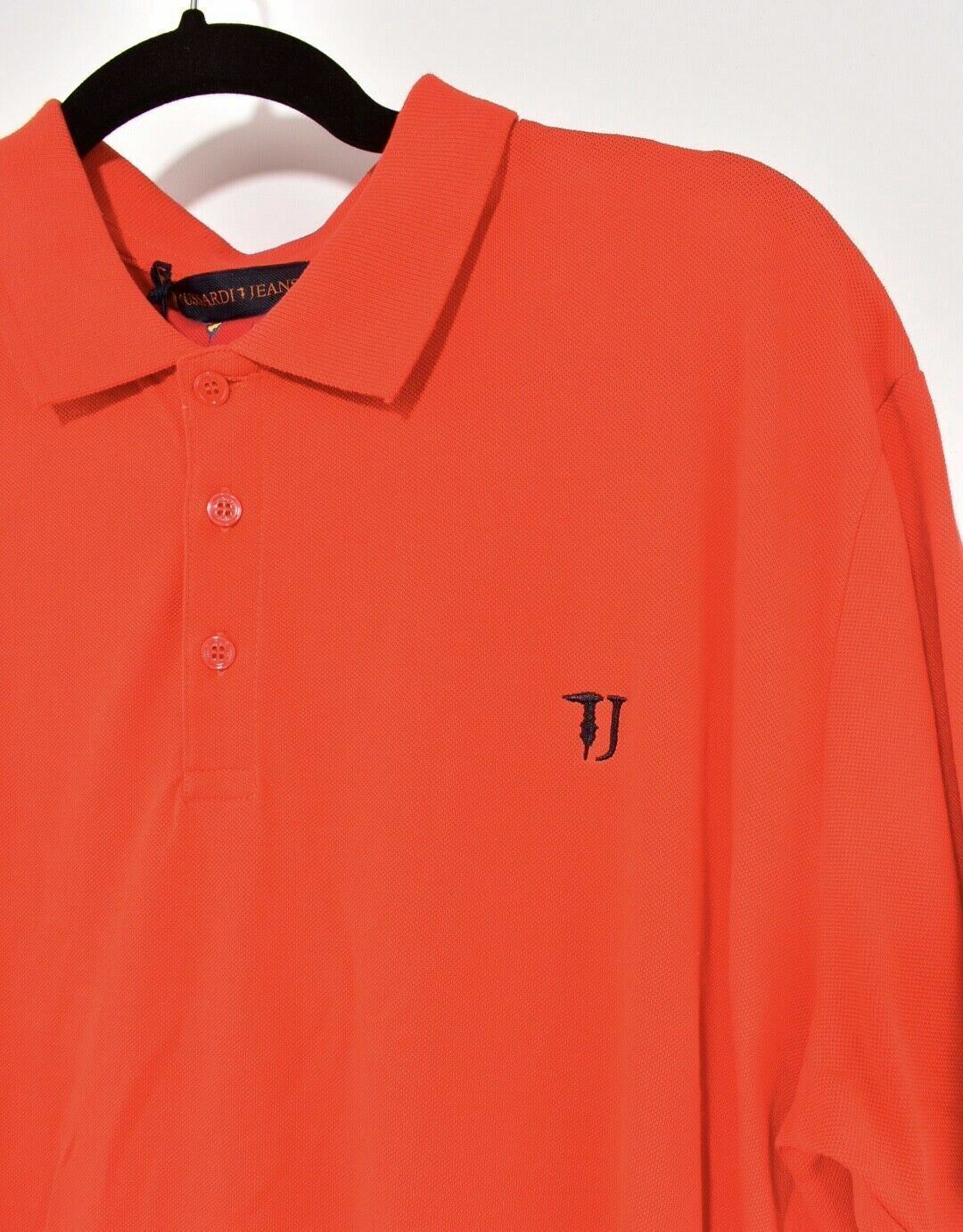 TRUSSARDI JEANS Men's Short Sleeve Red Polo Shirt, size XL