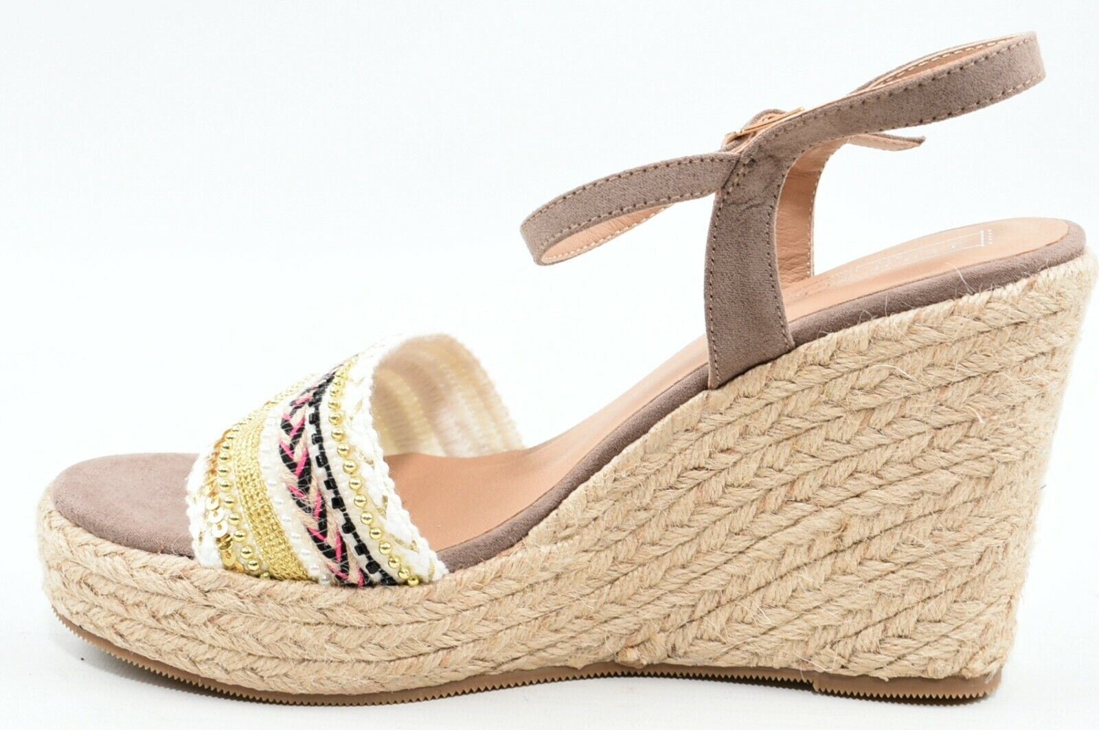 TRUFFLE COLLECTION Women's Jute Wedge Sandals, size UK 6 EU 39