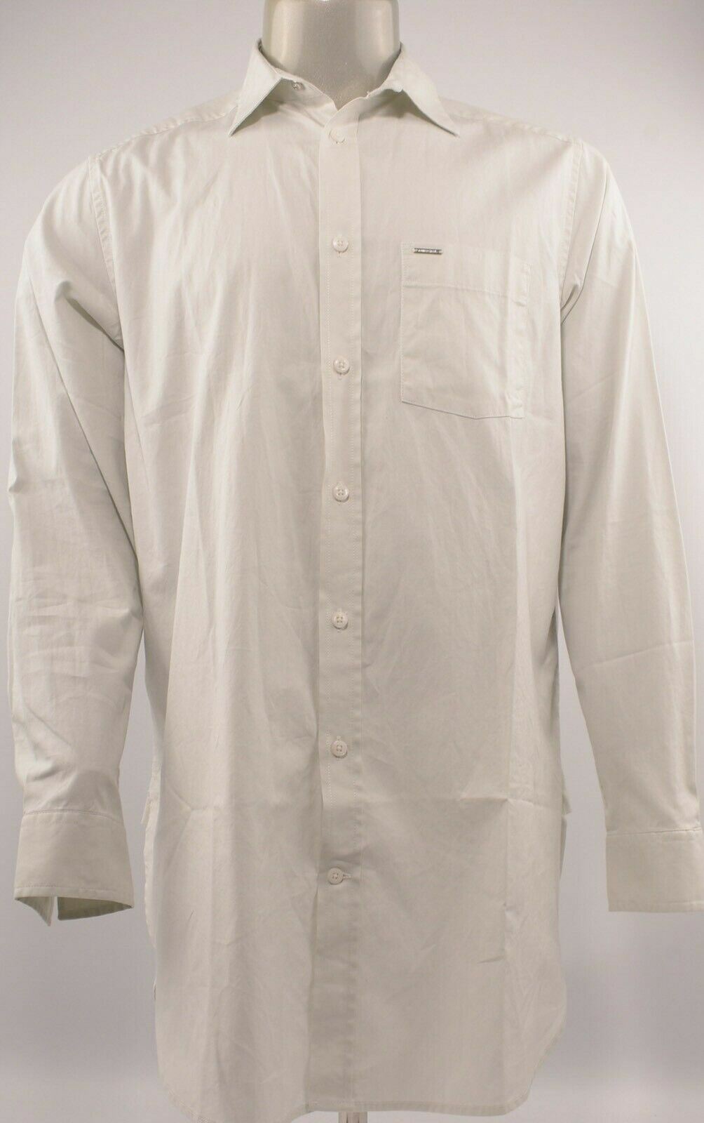 DIESEL Men's S-FILT Cotton Long Sleeve Shirt, Light Pastel Green, size Small