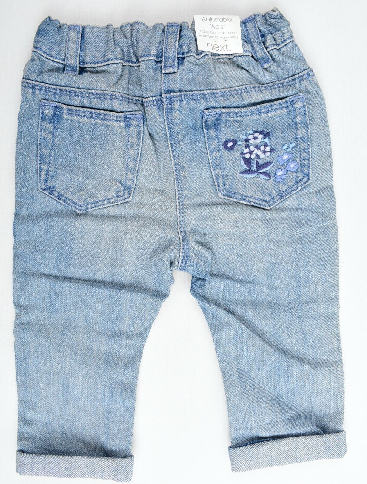 NEXT Bundle of 2x Baby Girls' Jeans, Floral/Star Print, size 6-9 months