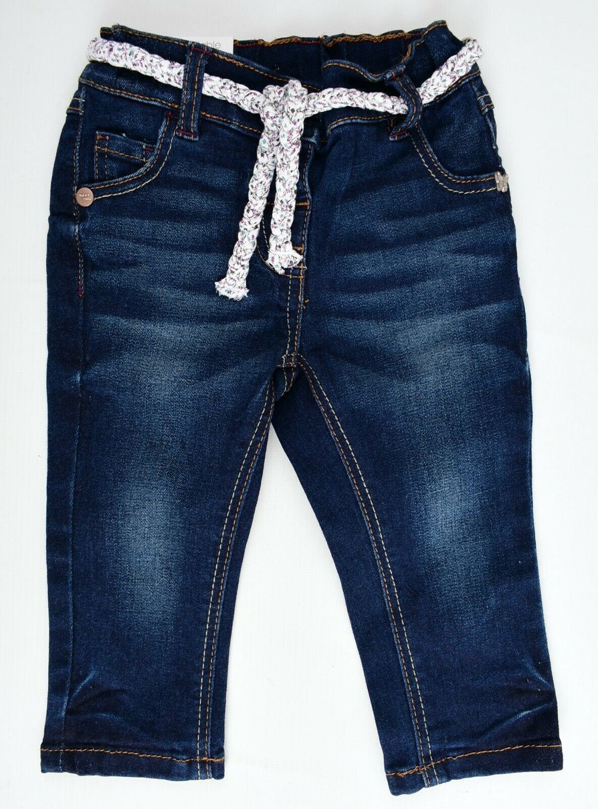 NEXT Bundle of 2x Baby Girls' Jeans, Light Blue/Dark Blue, size 6-9 months