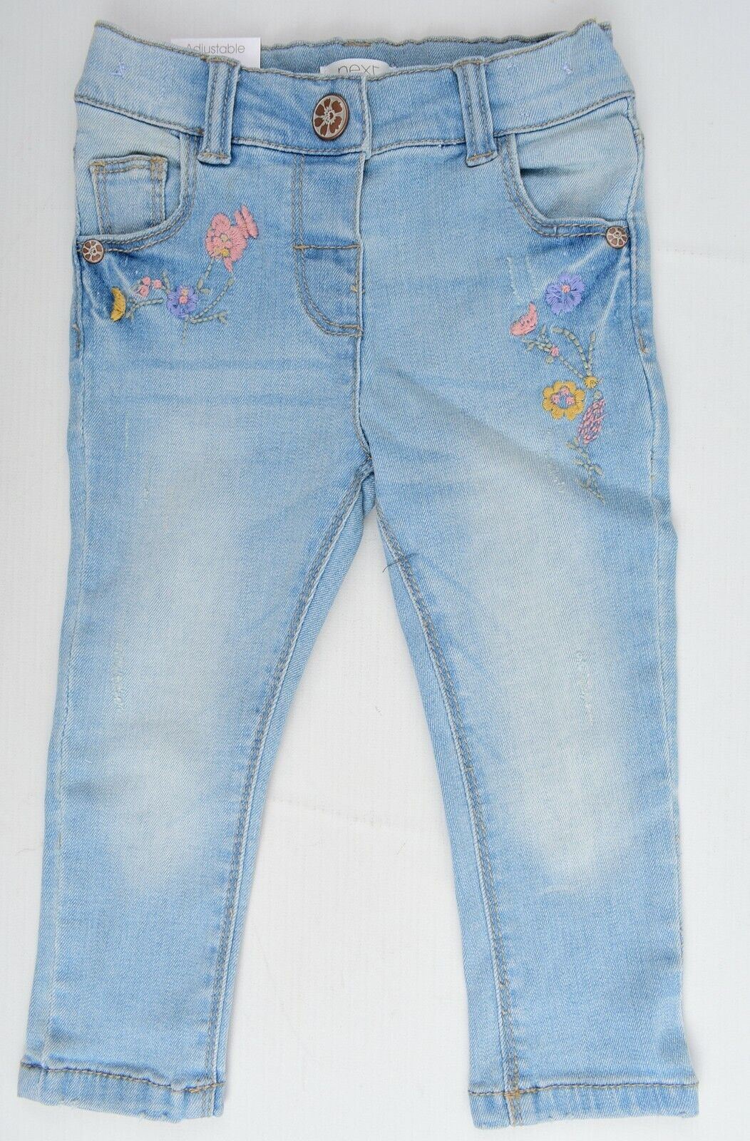 NEXT Bundle of 2x Baby Girls' Jeans, Light Blue/Dark Blue, size 6-9 months