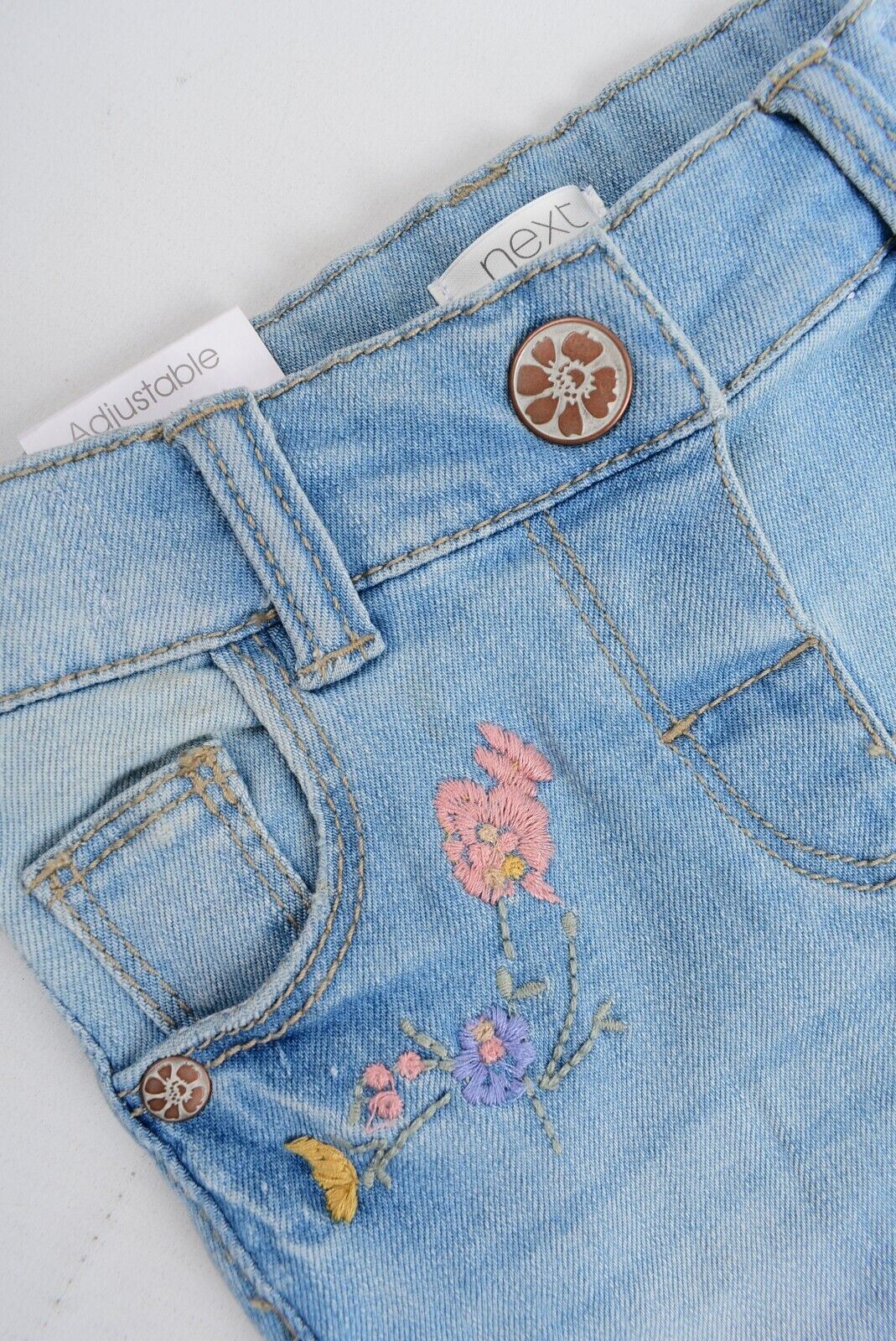 NEXT Bundle of 2x Baby Girls' Jeans, Light Blue/Dark Blue, size 6-9 months