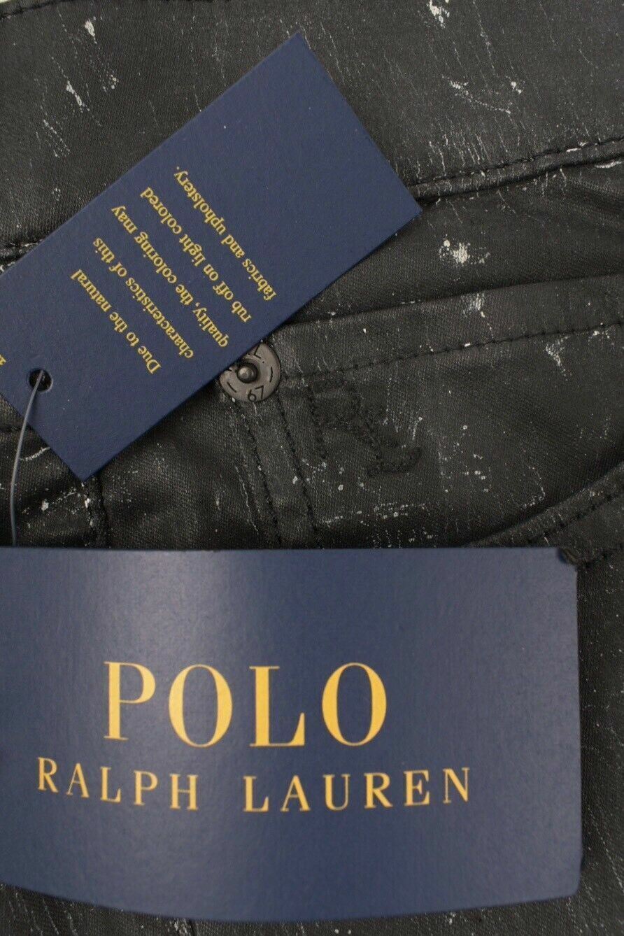 POLO RALPH LAUREN Women's TOMPKINS Skinny Crop Waxed Jeans, size W26