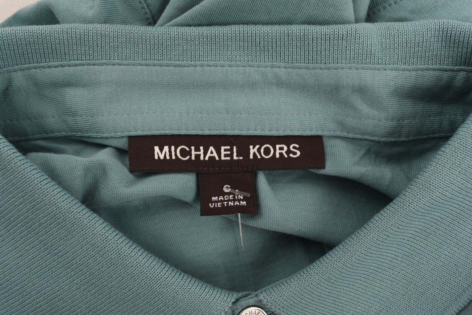 MICHAEL KORS Men's Soft Cotton Polo Shirt, Mint Green, size SMALL