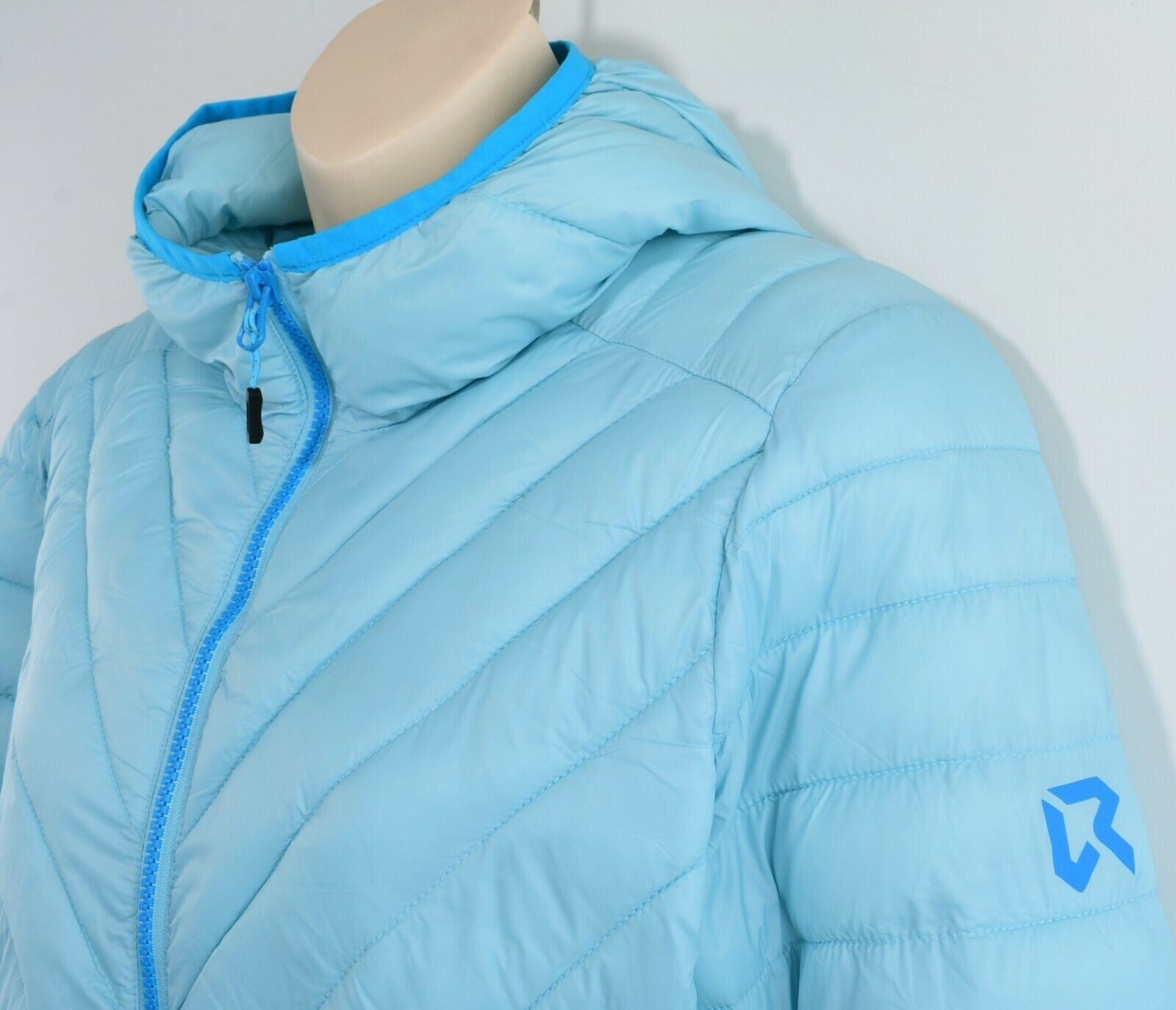 ROCK EXPERIENCE Women's Quilted Lightly Padded Jacket, Turquoise, size S