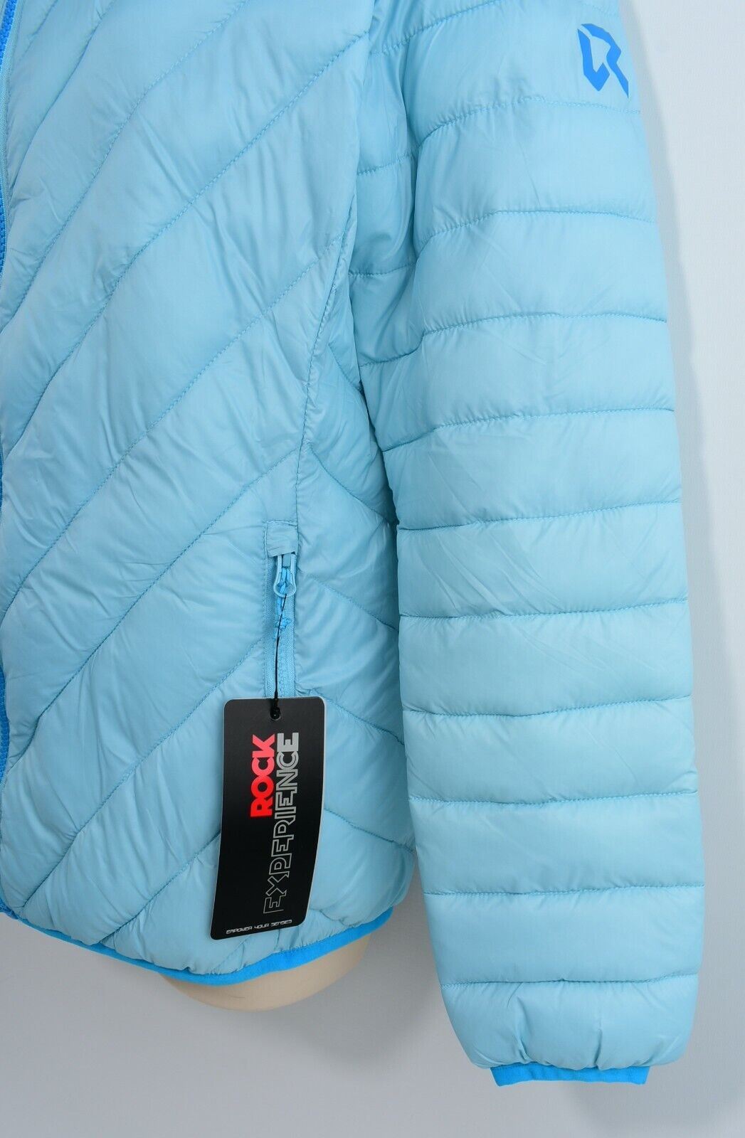 ROCK EXPERIENCE Women's Quilted Lightly Padded Jacket, Turquoise, size S