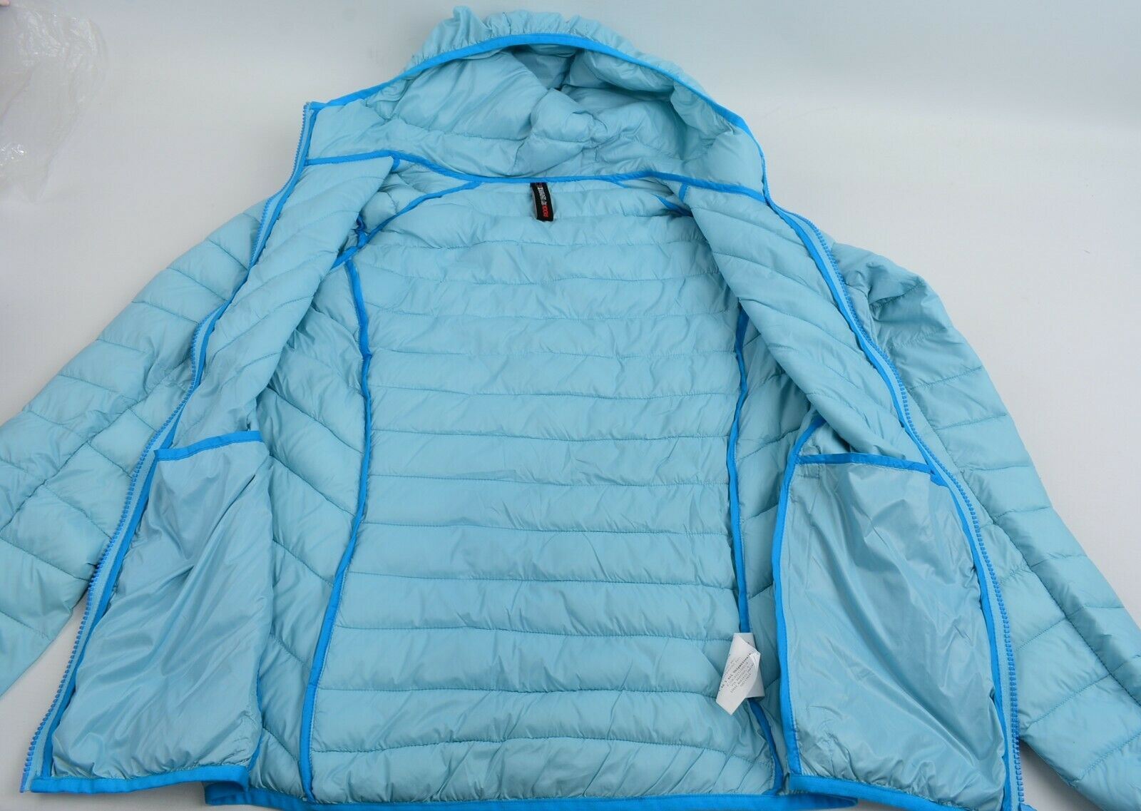 ROCK EXPERIENCE Women's Quilted Lightly Padded Jacket, Turquoise, size S