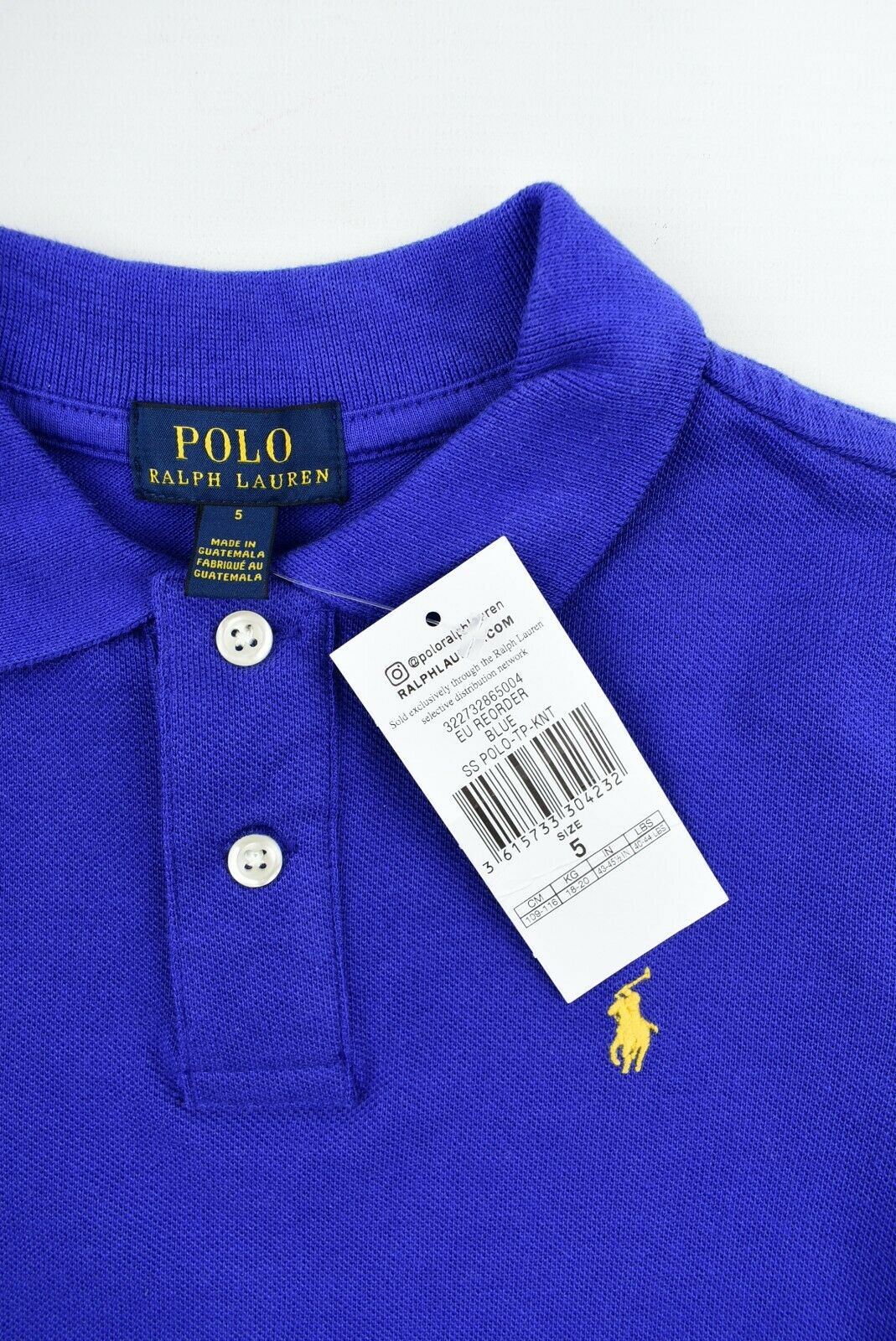 POLO RALPH LAUREN Boys' Kids' Polo Shirt, Cobalt Blue, size 5 years