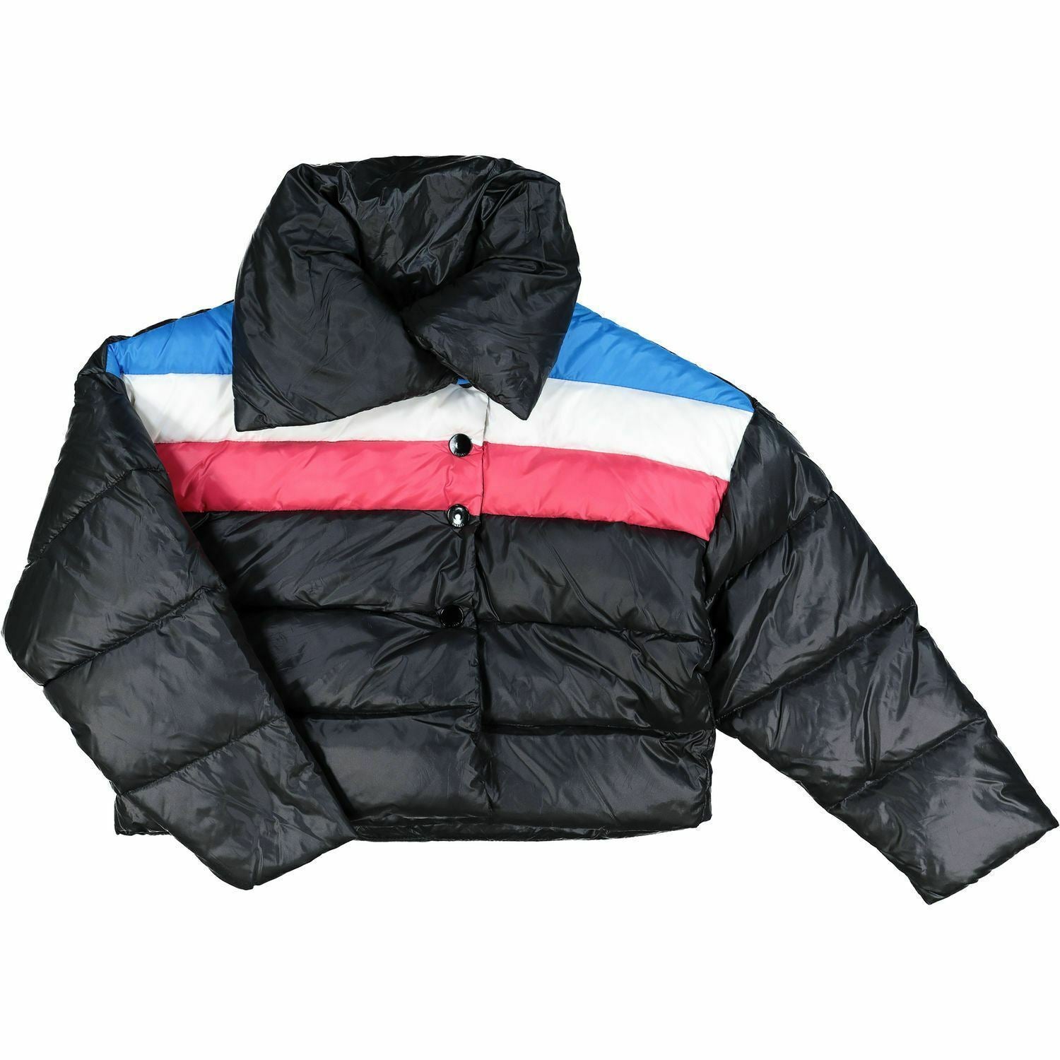 DIESEL Girls' JERLAD Black Cropped Down Jacket, size 10 years
