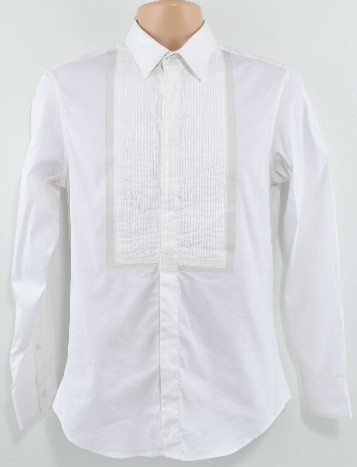 EMPORIO ARMANI Men's Ivory Shirt, Stretch Cotton, size collar 15.5" chest 39"