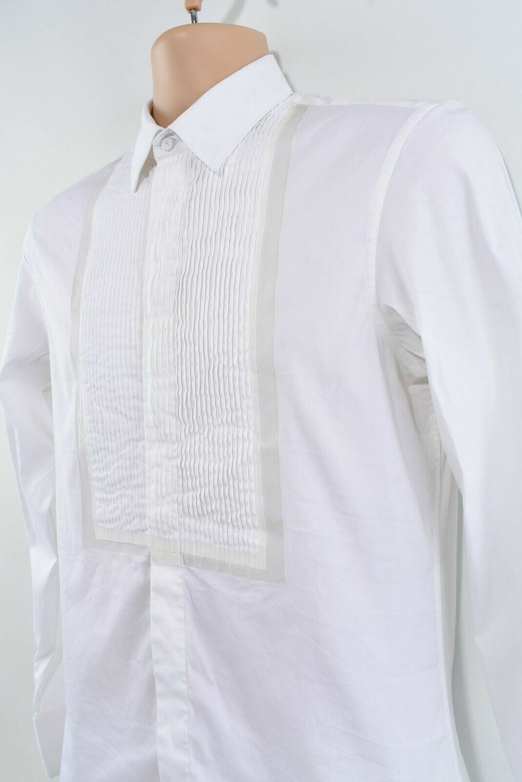 EMPORIO ARMANI Men's Ivory Shirt, Stretch Cotton, size collar 15.5" chest 39"