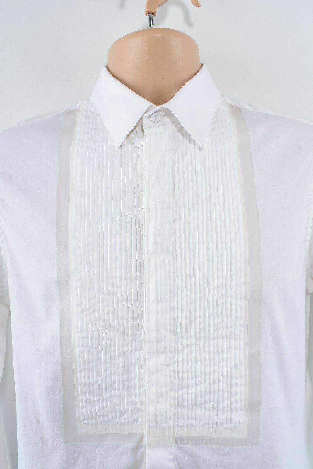 EMPORIO ARMANI Men's Ivory Shirt, Stretch Cotton, size collar 15.5" chest 39"