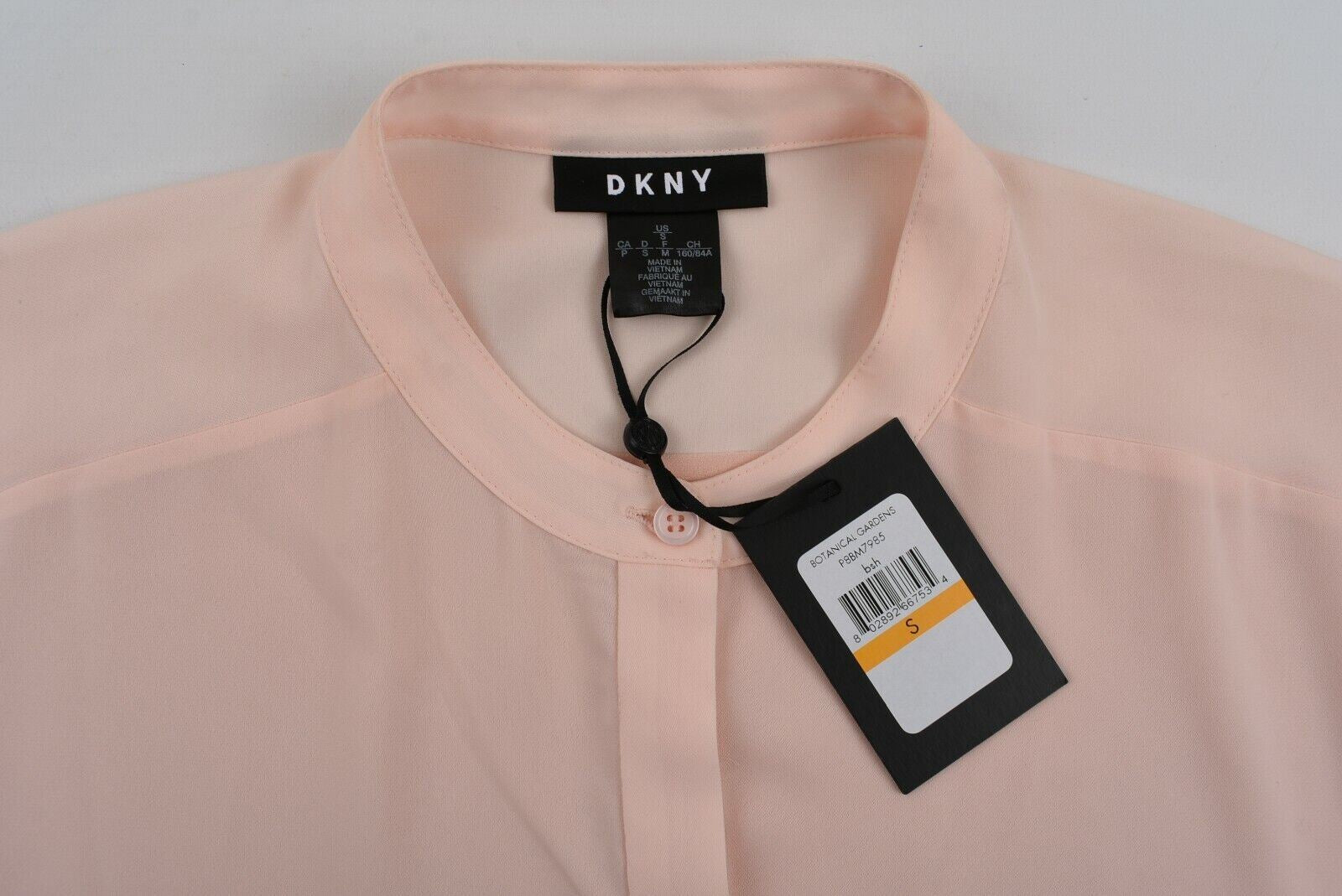 DKNY Women's Blush Peach Colour Blouse Top, size UK 10-12