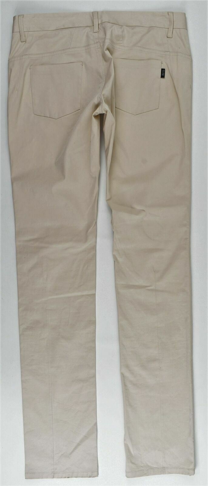 COSTUME NATIONAL Women's Cream Chino style Trousers- UK 10