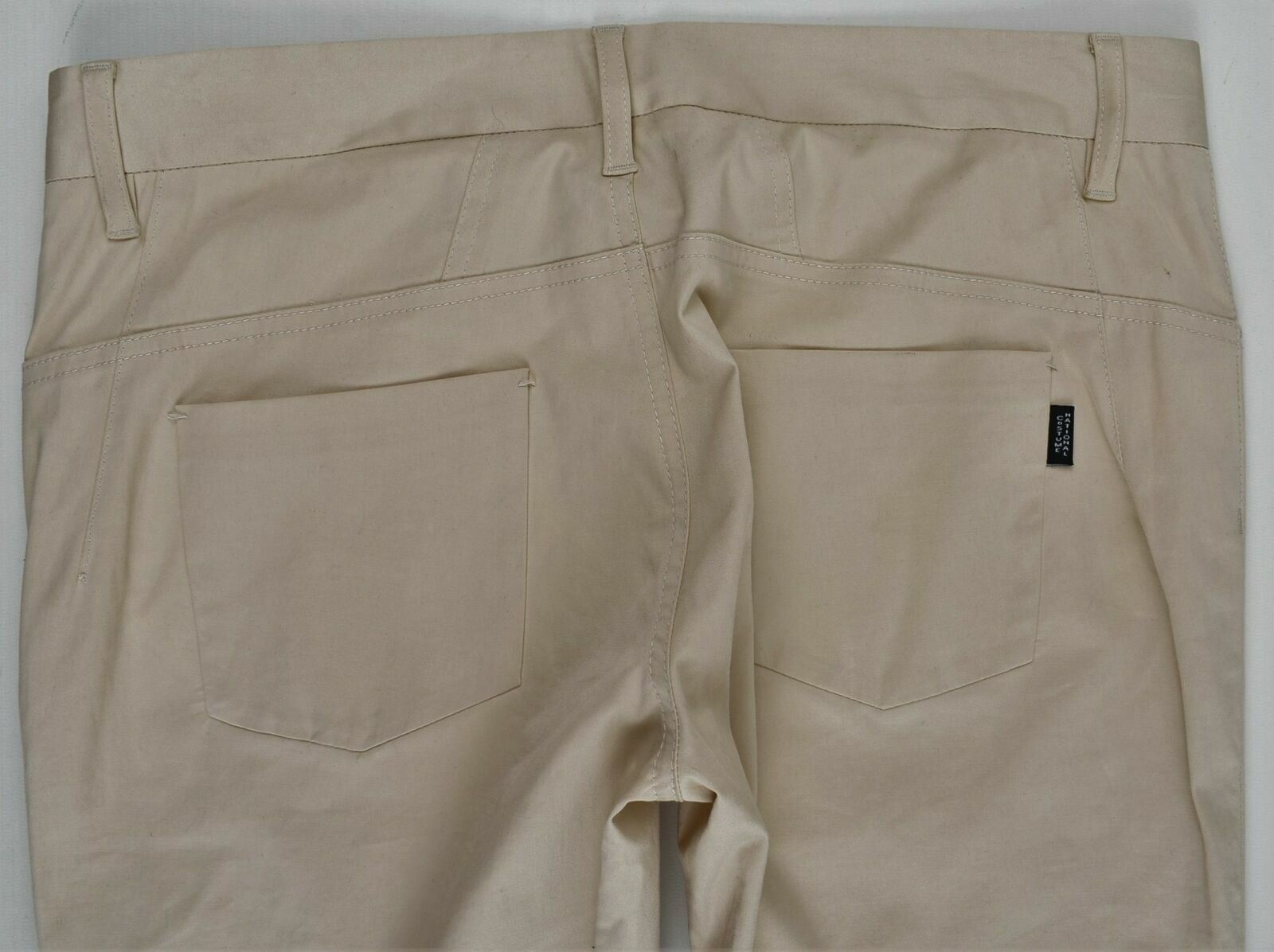 COSTUME NATIONAL Women's Cream Chino style Trousers- UK 10