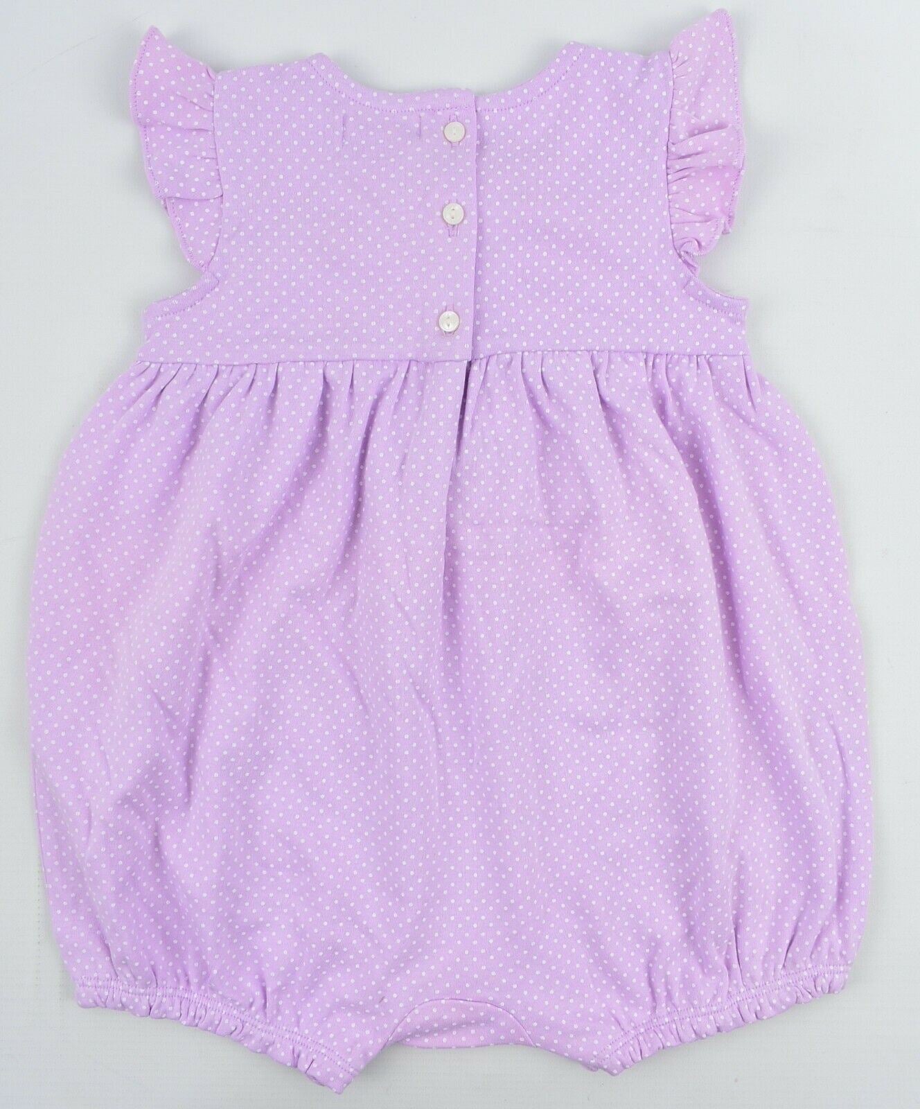 RALPH LAUREN Baby Girls' Polka Dot Romper, Playsuit, Purple, size 18 months