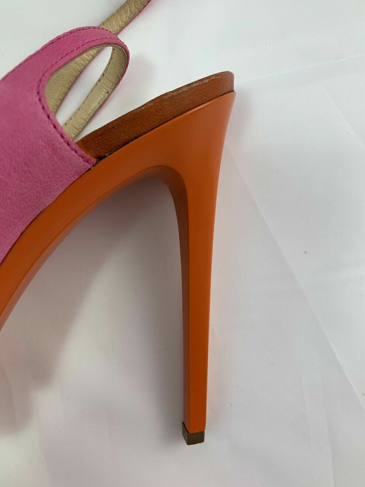 Herve Leger Womens Shoes Orange Pink Stiletto Strappy Sandals Heels size UK 5