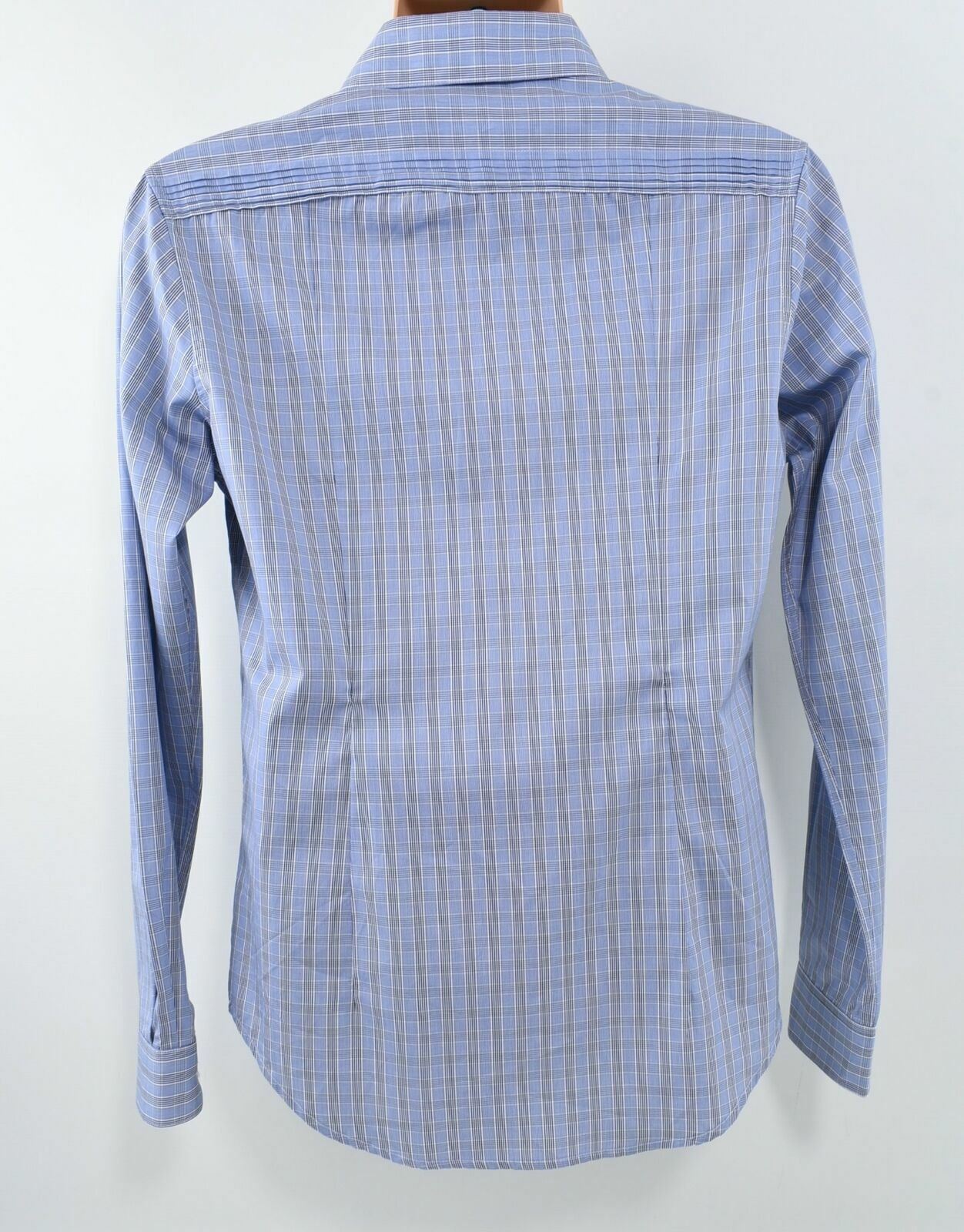 KARL LAGERFELD Men's Blue Checked Long Sleeved Shirt- size L / UK 40