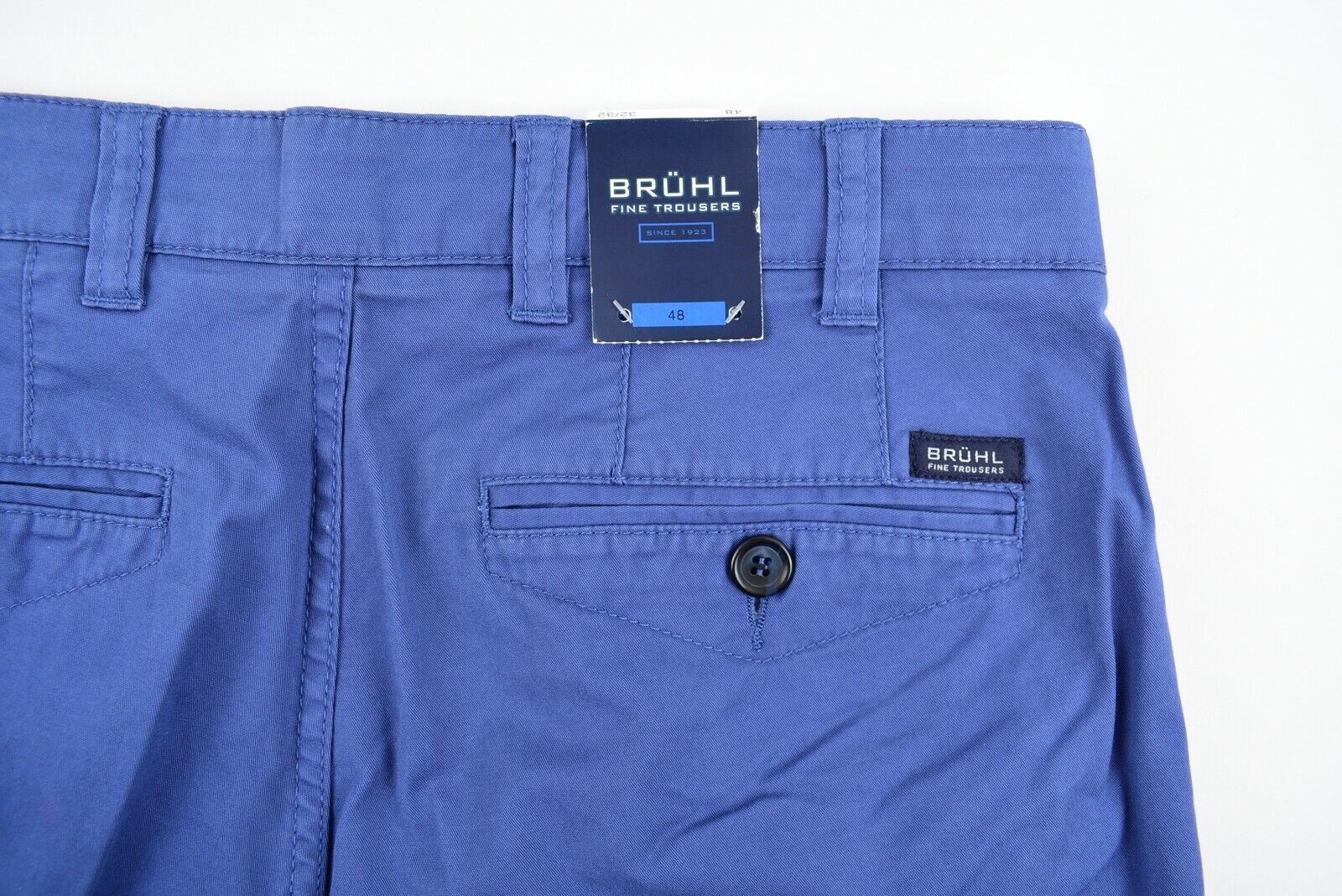 BRUHL Men's VENICE Casual Trousers Chino Pants, Blue, size W32 / EU 48