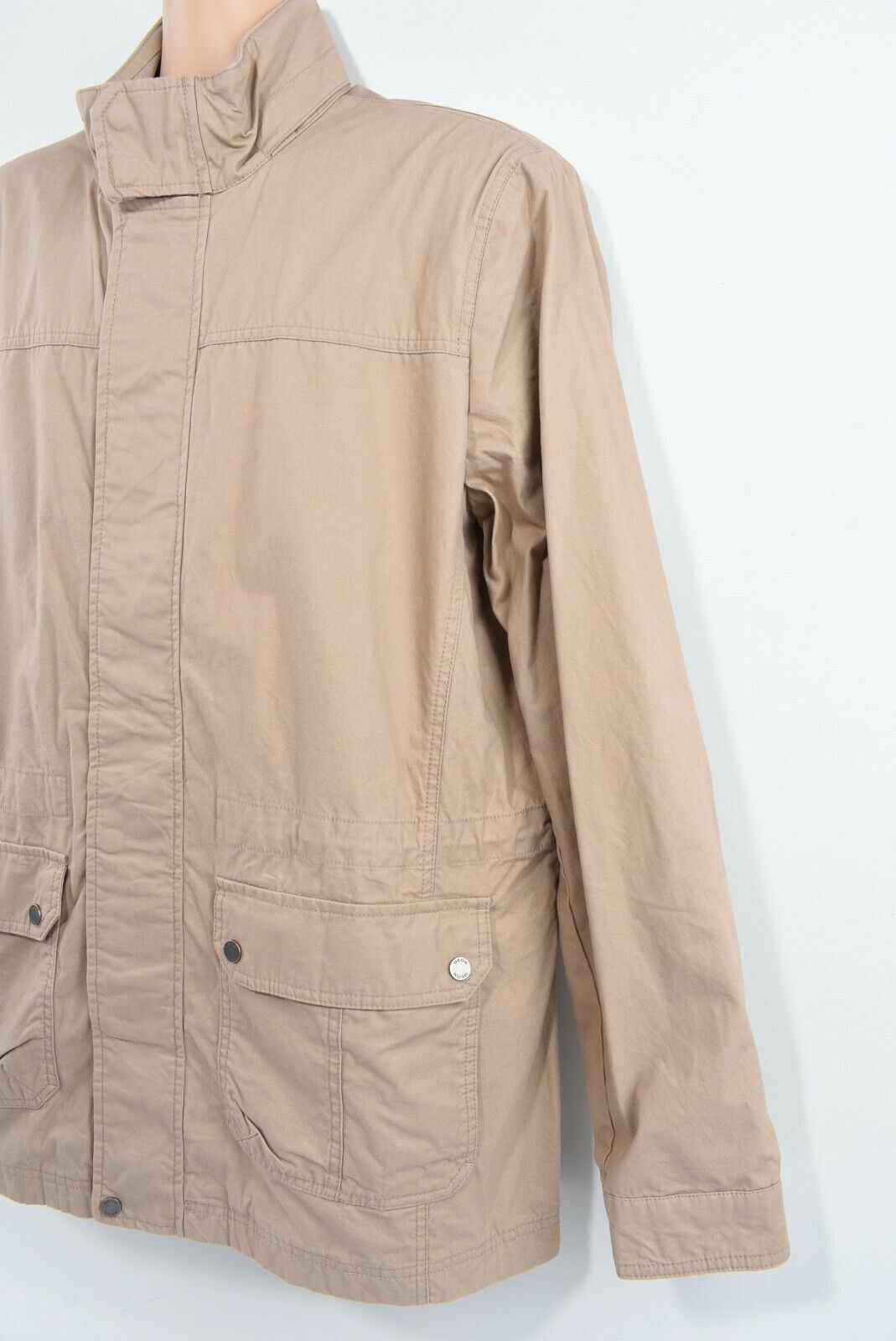 GEOX Men's COBBLESTONE BEIGE Parka Jacket Coat, size 44