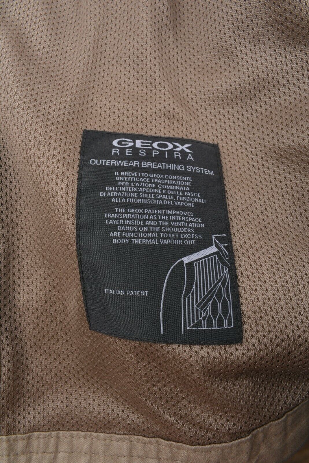 GEOX Men's COBBLESTONE BEIGE Parka Jacket Coat, size 44