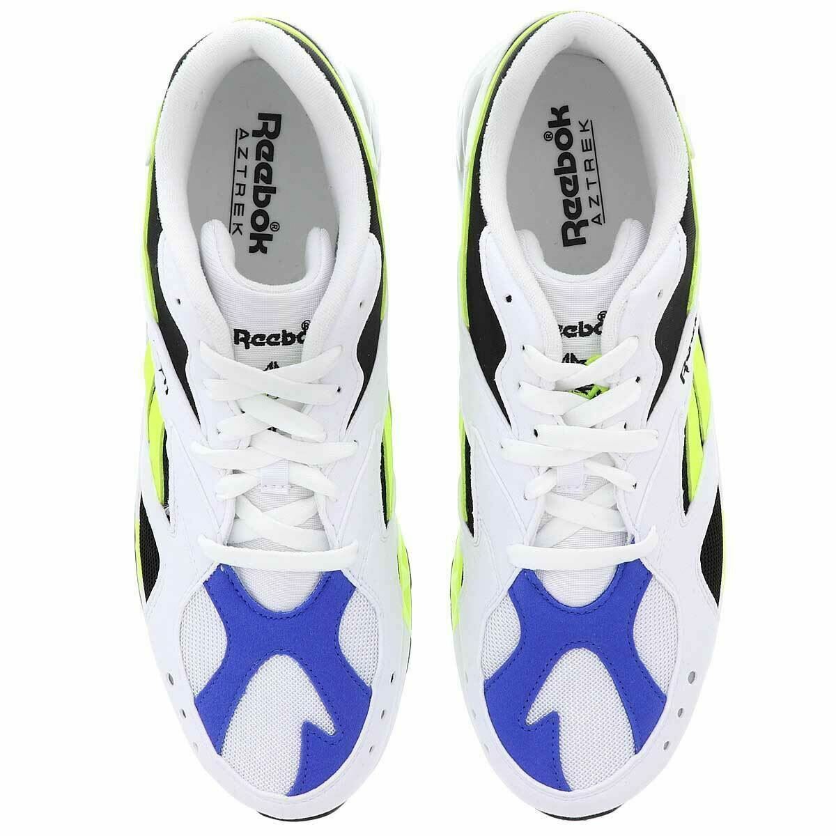 REEBOK Women's AZTREK Classic Trainers, Running Shoes, White/Blue/Yellow, UK 5.5