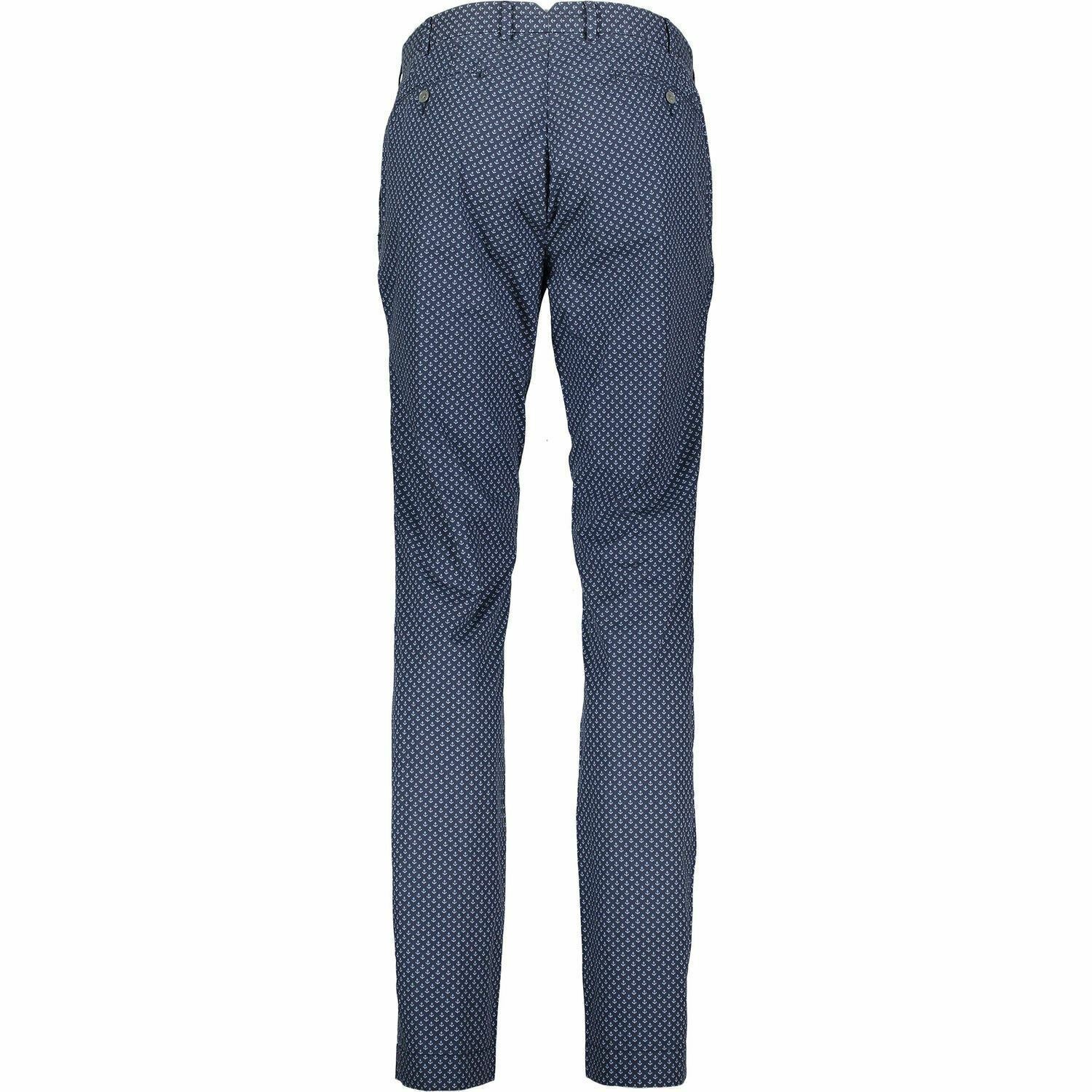 POLO RALPH LAUREN Men's HUDSON Chino Trousers, Blue/Anchor Print, size W31 L34