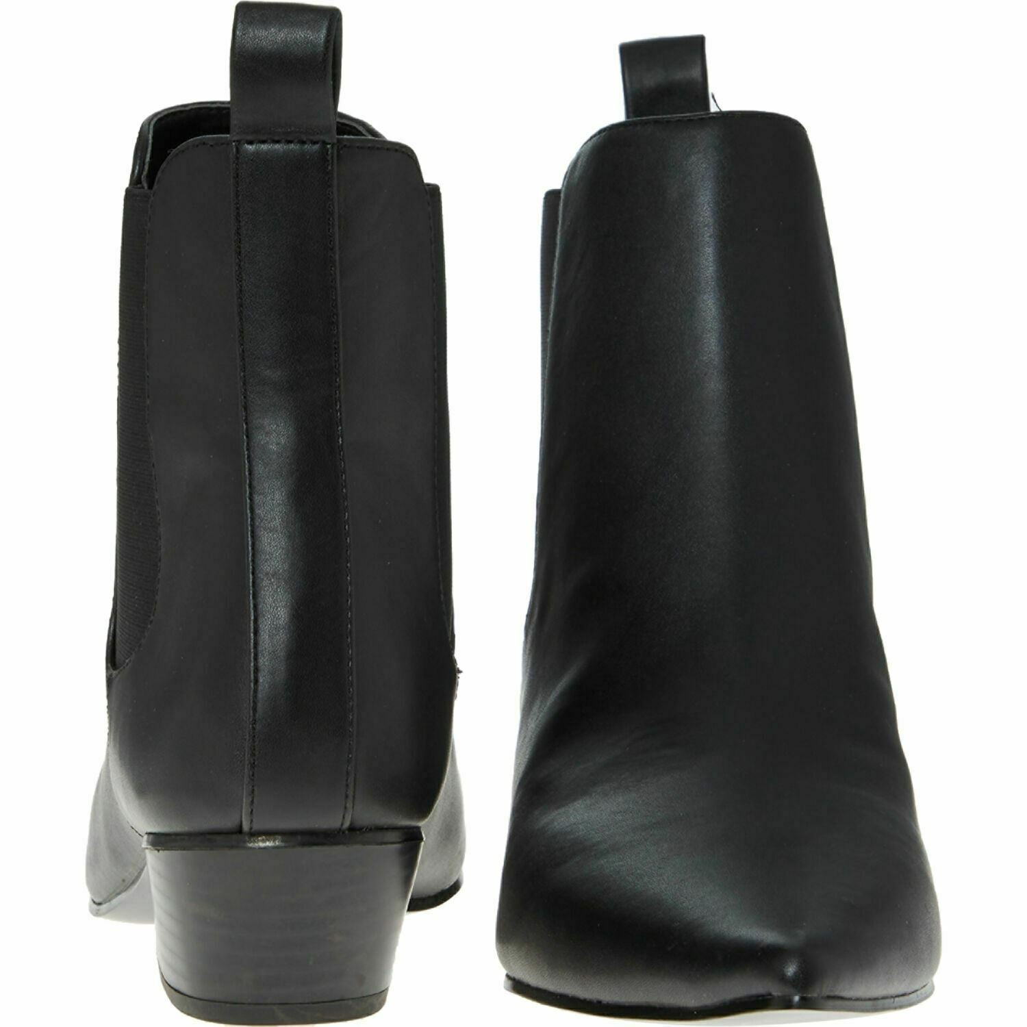 CALVIN KLEIN Women's PAOLA Black Faux Leather Chelsea Boots, UK 6 / EU 39