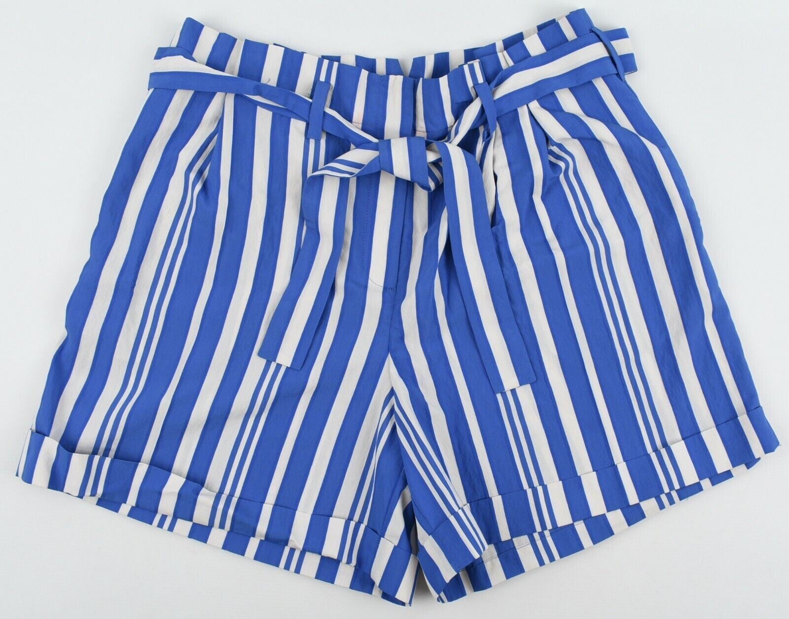 CHINTI AND PARKER Women's Blue and White Striped Shorts, size UK 18