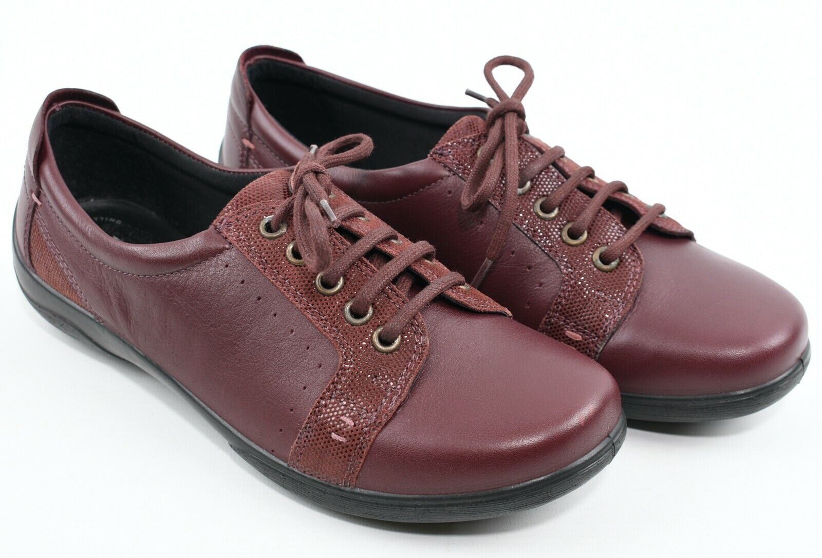PADDERS Women's SONNET Leather Shoes, Plum, size UK 6 Super Wide Fit