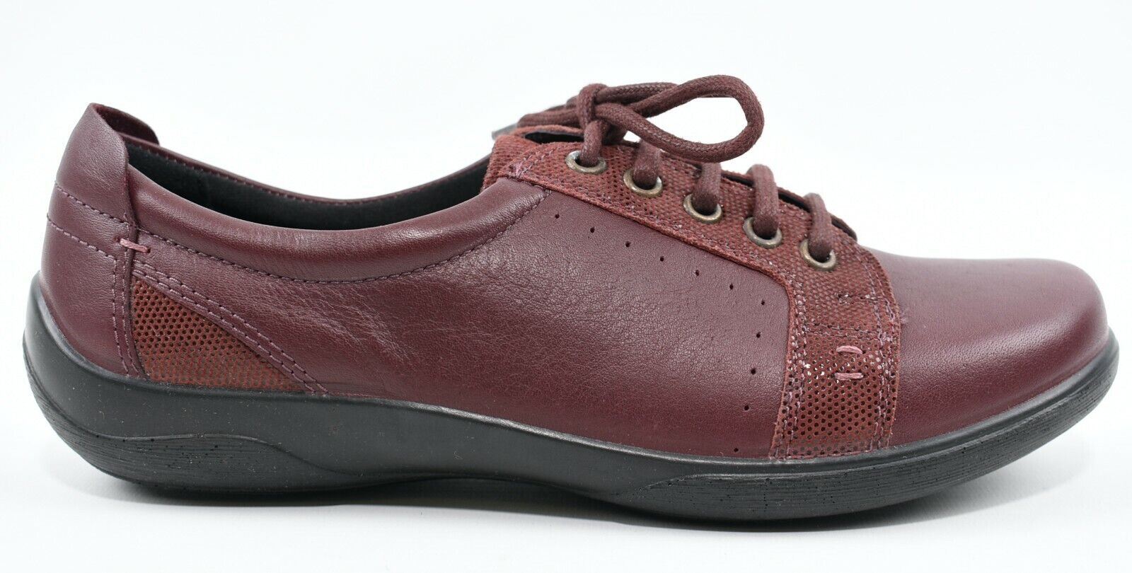 PADDERS Women's SONNET Leather Shoes, Plum, size UK 6 Super Wide Fit