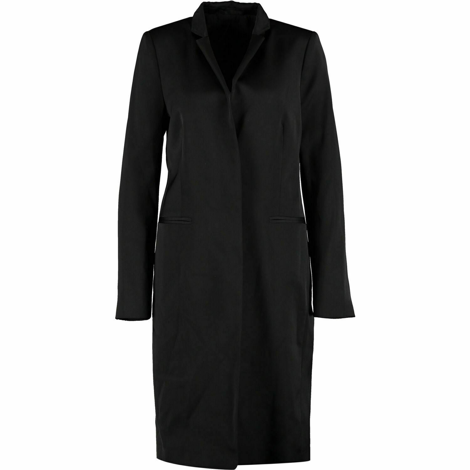 ALLSAINTS Women’s NEHRU SATIN Coat, Jacket, Black, size UK 10