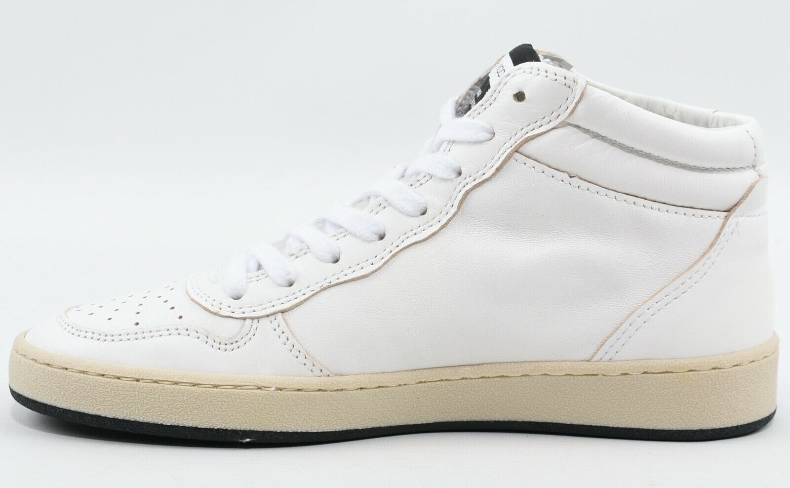 PHILIPPE MODEL Women's White Leather Mid Top Trainers, size UK 3 / EU 36