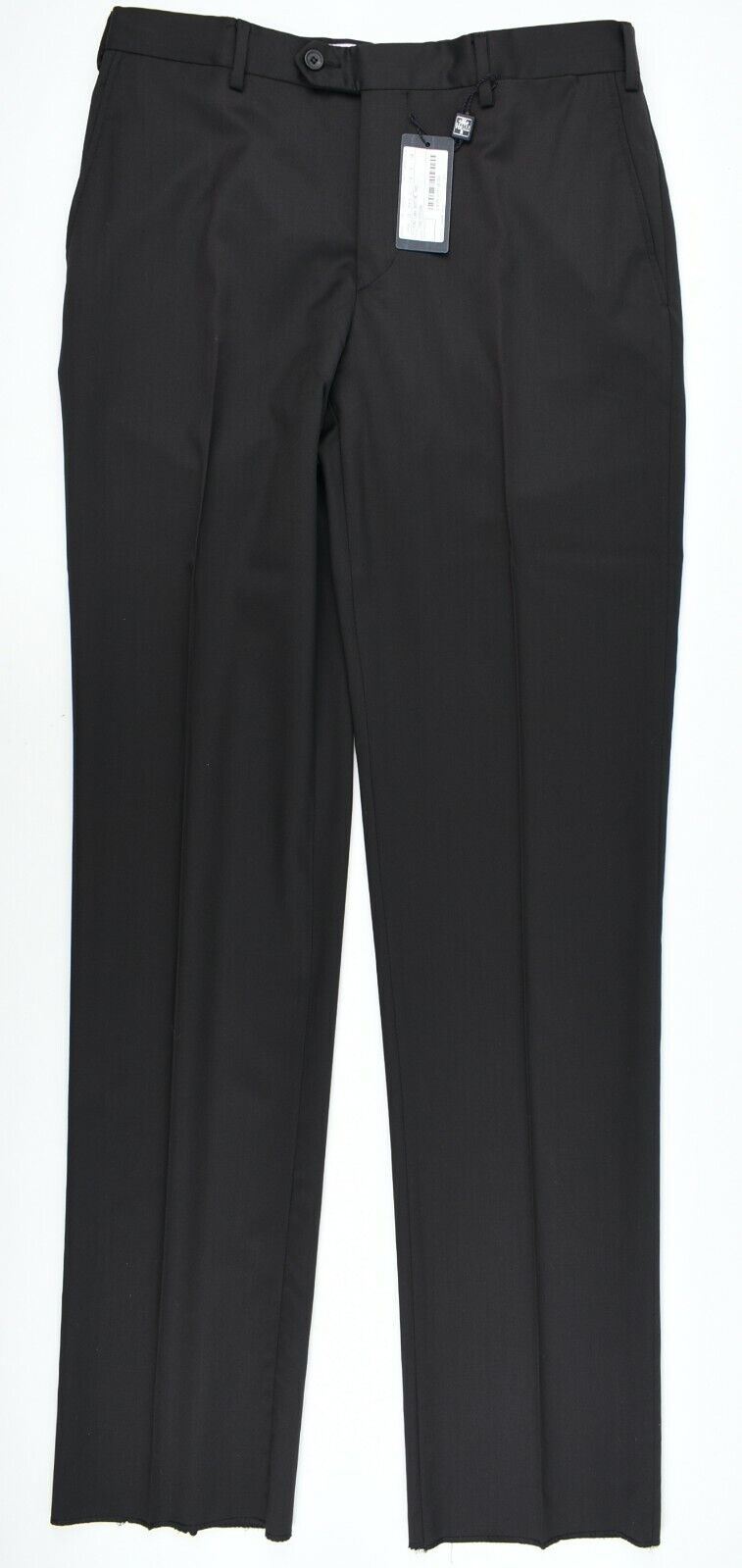 PAL ZILERI Men's Black Trousers, 100% Wool, Made in Italy, size W32