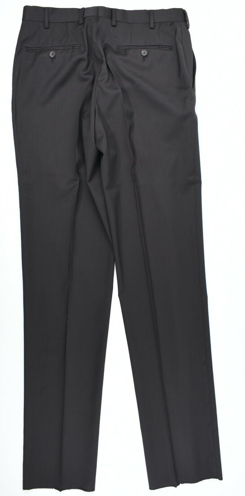 PAL ZILERI Men's Black Trousers, 100% Wool, Made in Italy, size W32