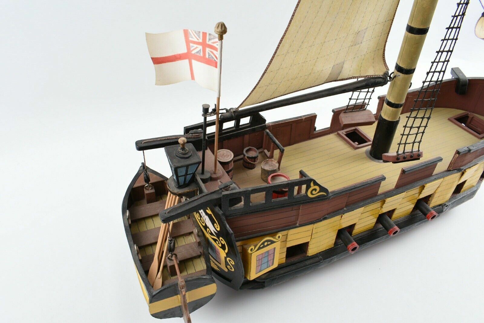 Scratch Built Wooden HMS Cornwall Ship